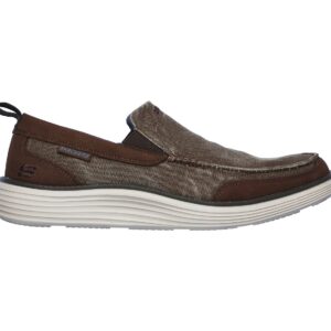SKECHERS SNEAKERS UOMO ECO PELLE MARRONE
