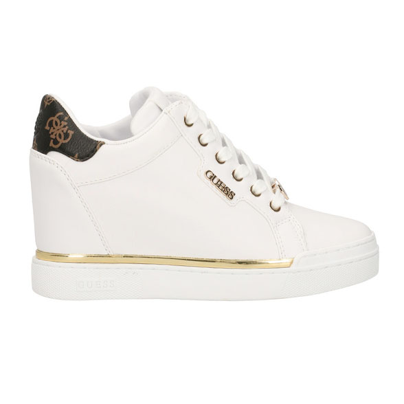 GUESS SNEAKERS FASTER2 DONNA IN PELLE WHITE