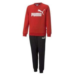 PUMA TUTA BAMBINO IN COTONE FELPATO  ROSSO