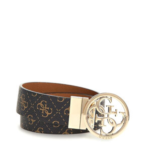 GUESS CINTURA DONNA REVERSIBILE BROWN LOGO/CUOIO