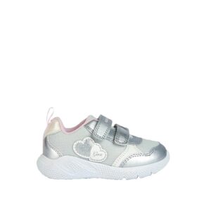 GEOX SNEAKER BIMBA IN TESSUTO SILVER