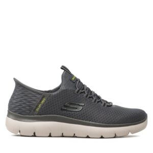 SKECHERS SNEAKERS UOMO ECO PELLE GRIGIO